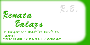 renata balazs business card